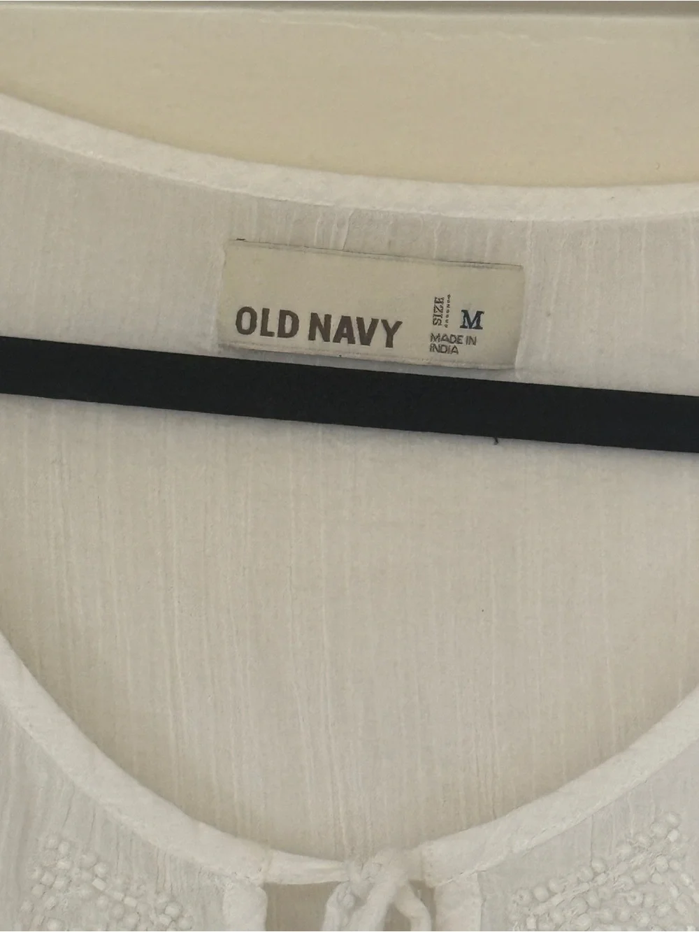 Old Navy White Long-Sleeve Dress/Swim Cover-Up
